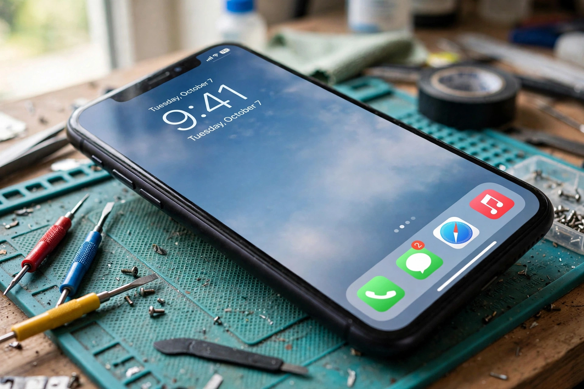 iPhone with new screen after repair